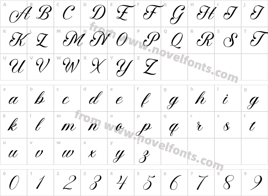 Angeltascript-jEo3yCharacter Map