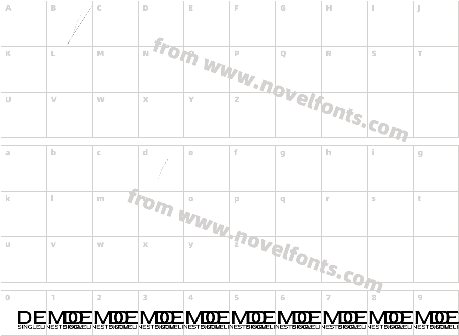 Antically Single LineCharacter Map