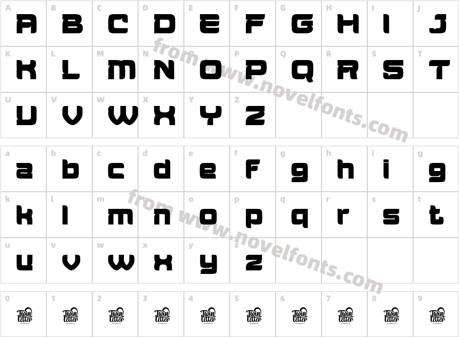 Aougtron RegularCharacter Map