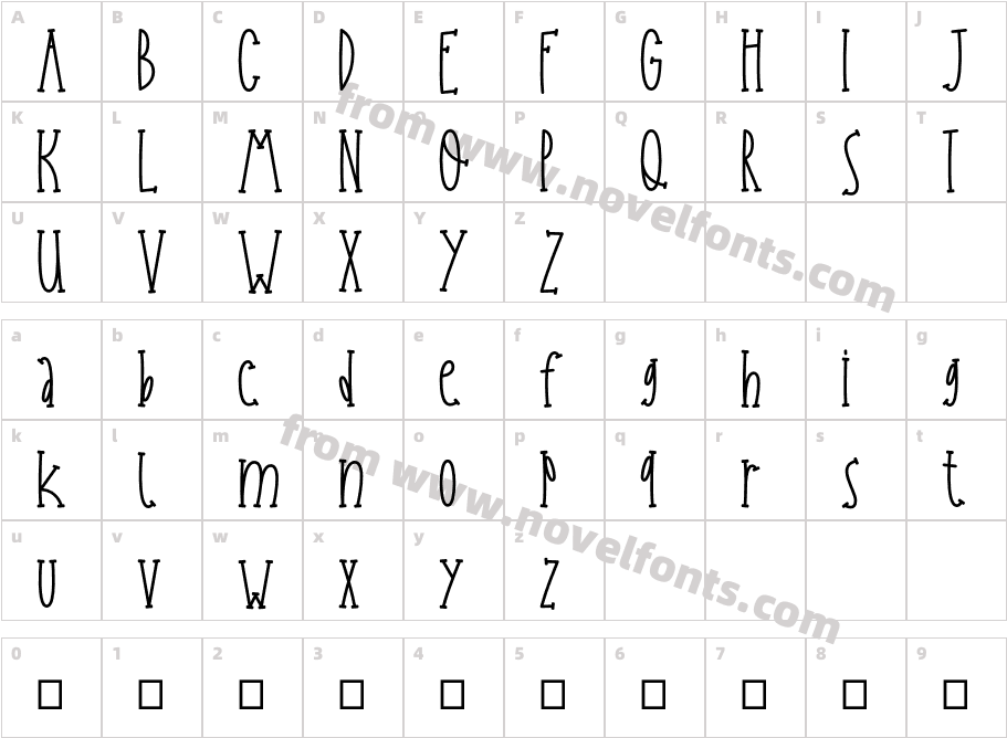 Apple Owl Regular Personal Use OnlyCharacter Map