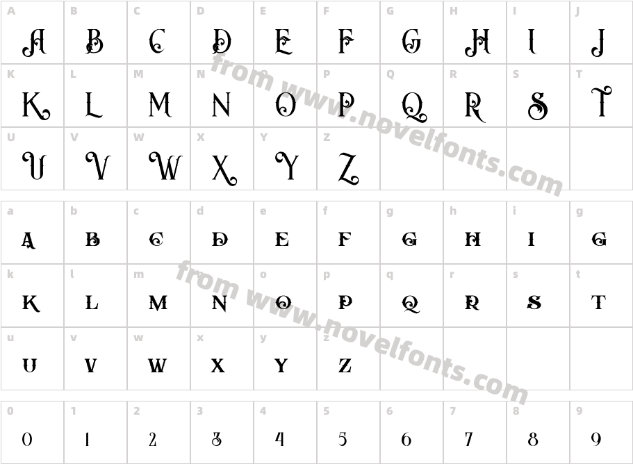 ArbatoshRegularCharacter Map