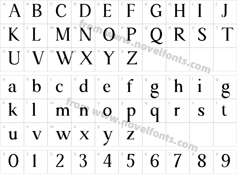 Ardiga-x31pOCharacter Map