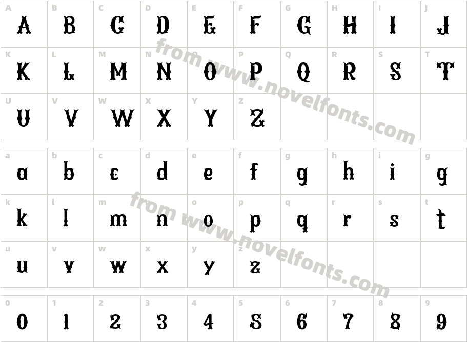 Arenosa-BQCharacter Map