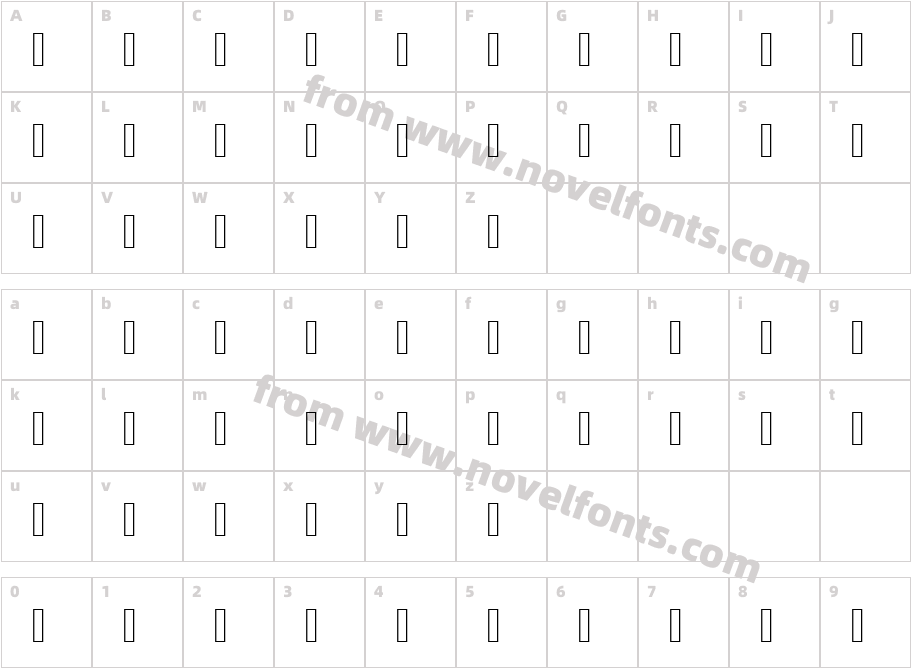 ArialNarrowSpecialG2Character Map