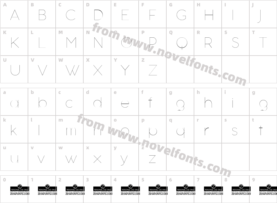 AristotelicaTextTrial-HairlineCharacter Map