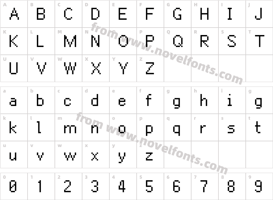 Ark-Pixel-12px-proportional-ja-RegularCharacter Map