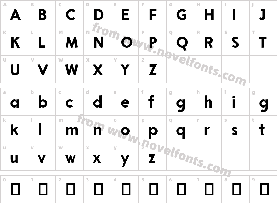 AronGrotesque-BlackCharacter Map