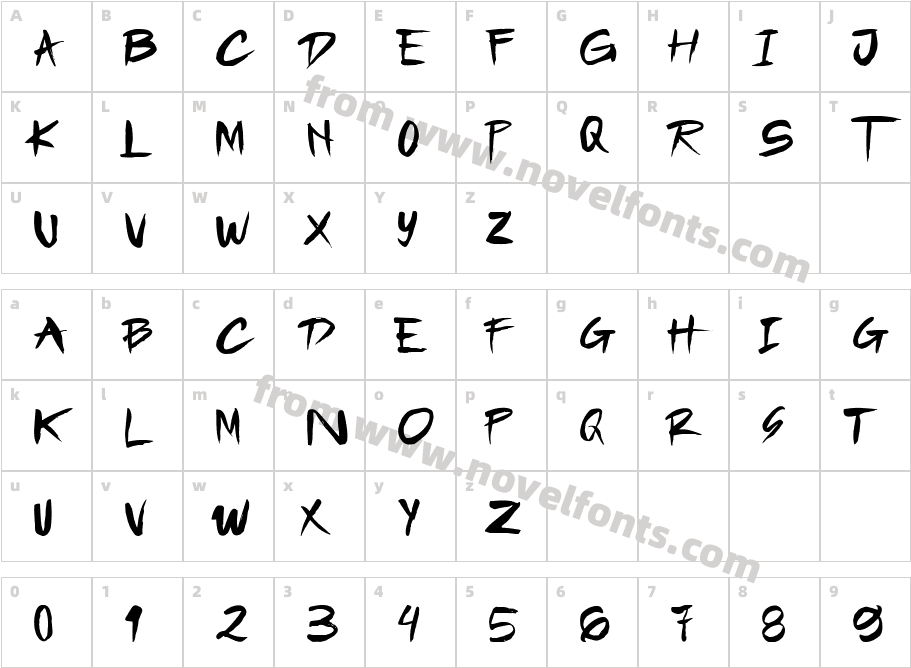 Arshin Demo RegularCharacter Map