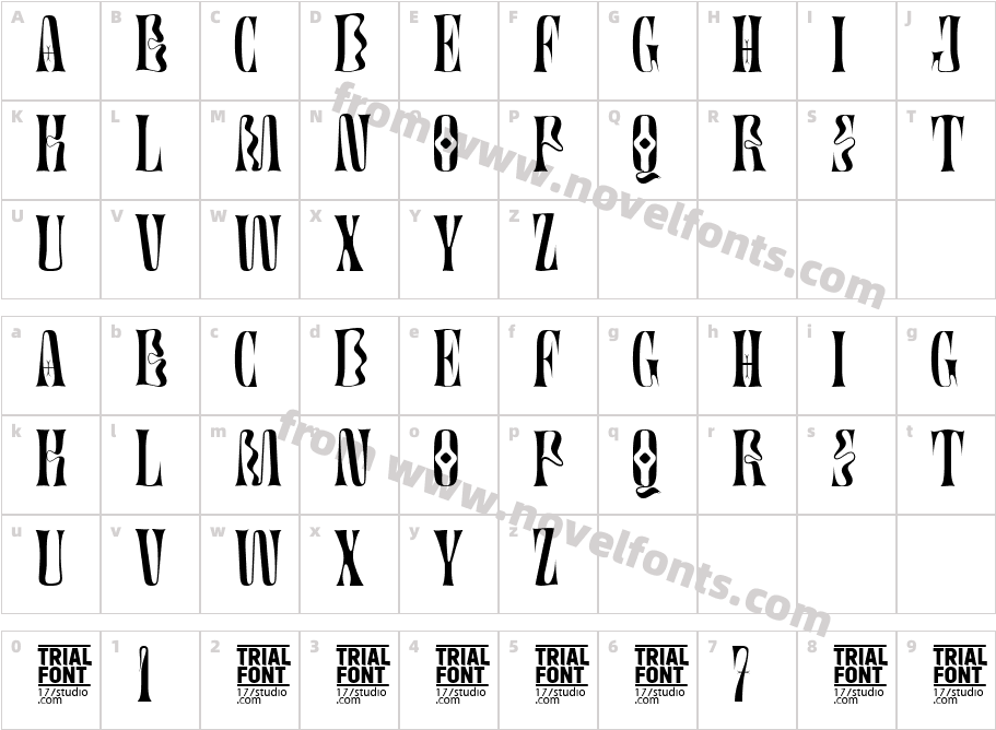 Artistic Condensed Demo RegularCharacter Map