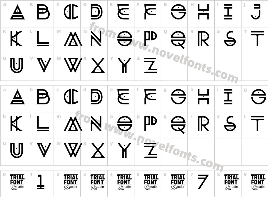 Asember Ligature Demo MediumCharacter Map