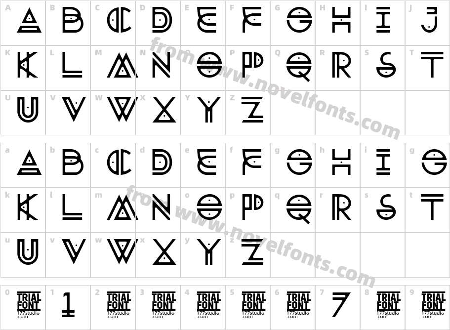 Asember Ligature Demo MediumCharacter Map