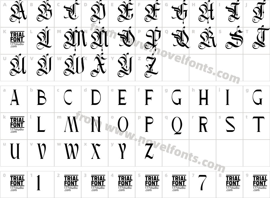 Asember Modern Demo RegularCharacter Map