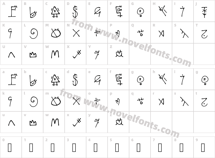 Ashican RegularCharacter Map