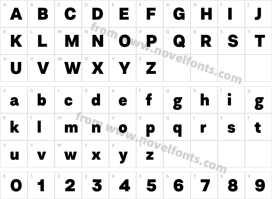 Asket-ExtraBoldCharacter Map