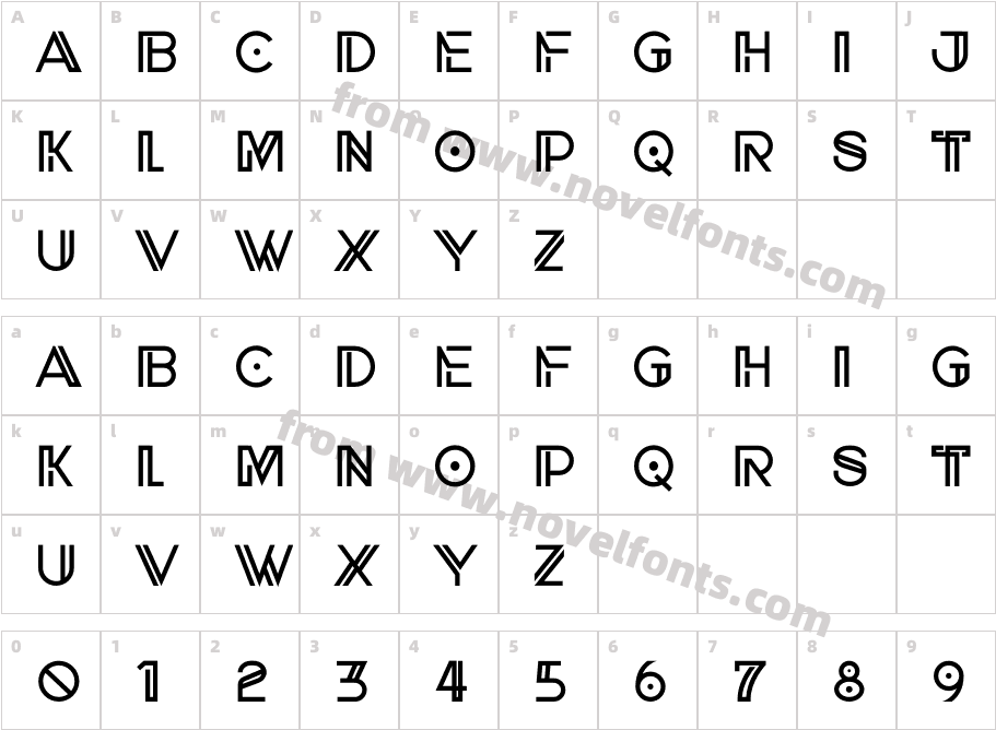 Asphaltica Personal UsedCharacter Map