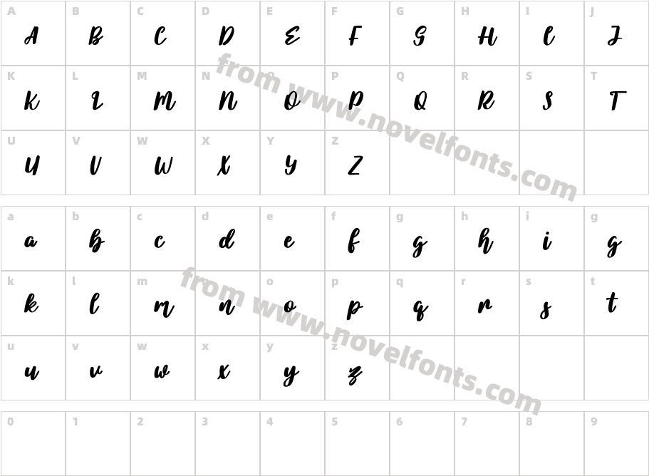 Atherist Free RegularCharacter Map