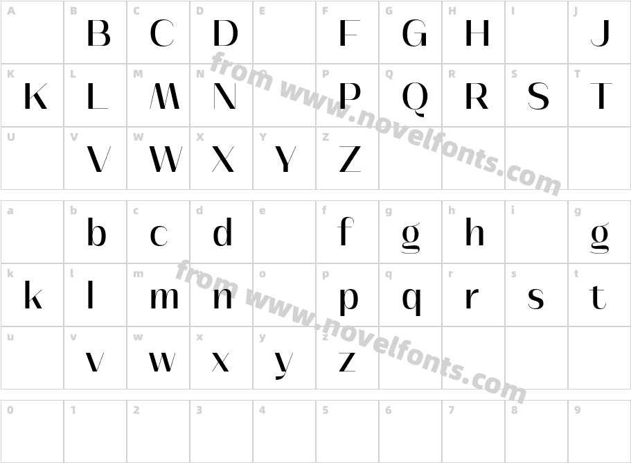 Athisthan DEMO MediumCharacter Map