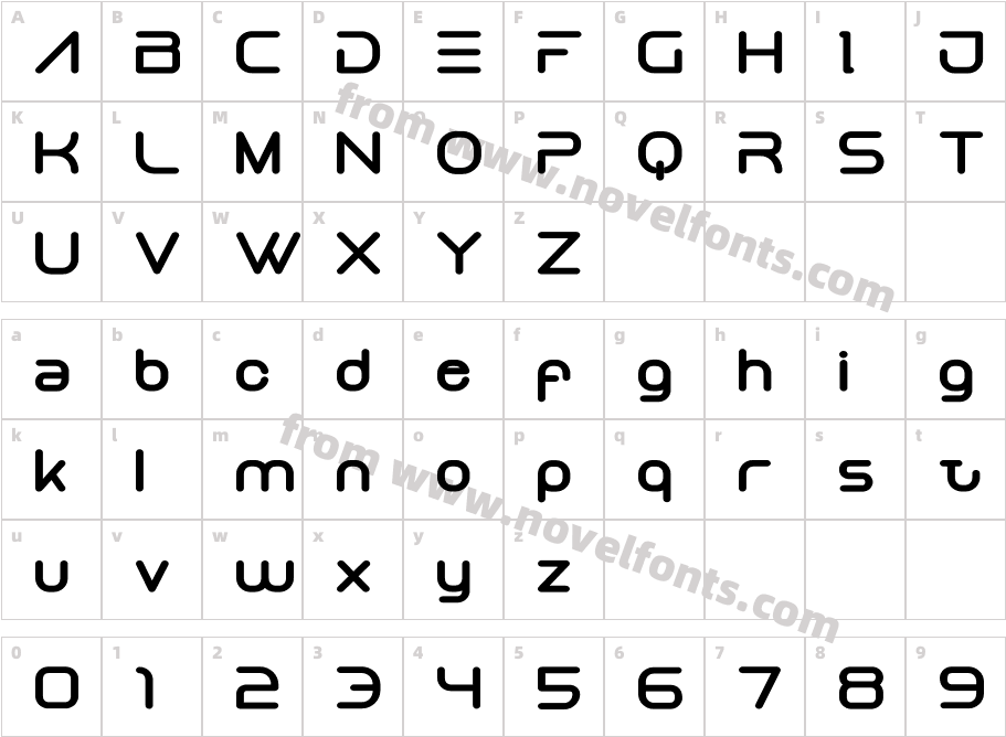 Atomed BoldCharacter Map