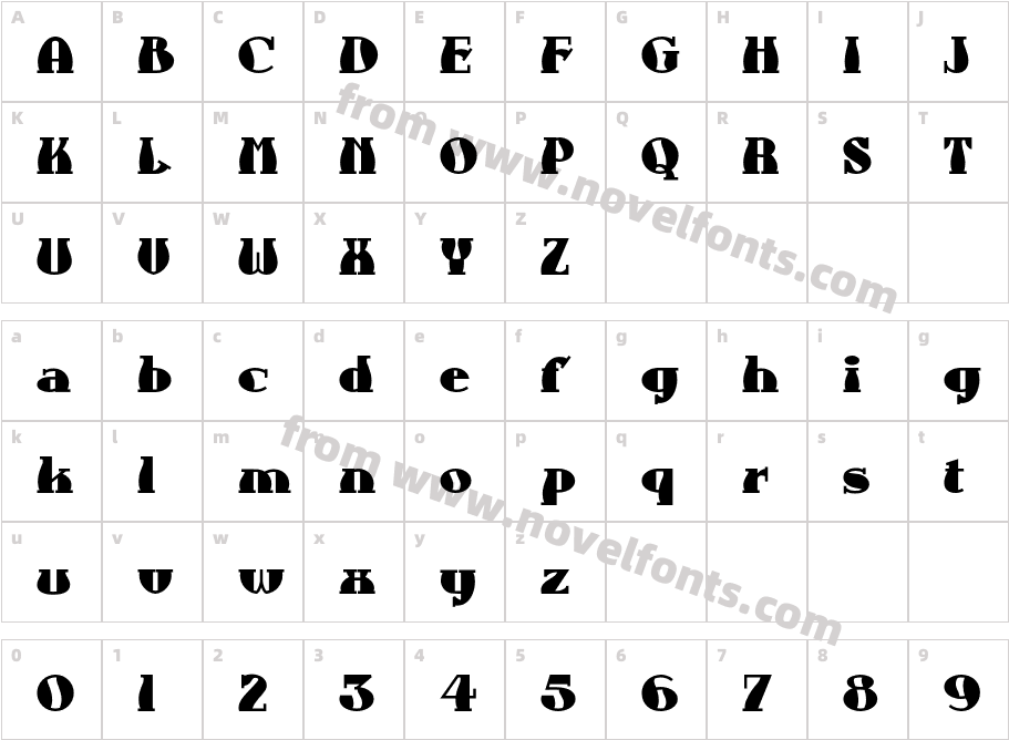 AuntBerthaNFCharacter Map