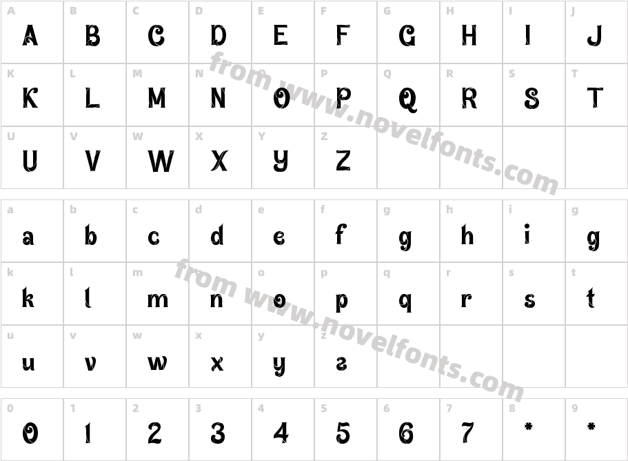 Aura Seraph RegularCharacter Map