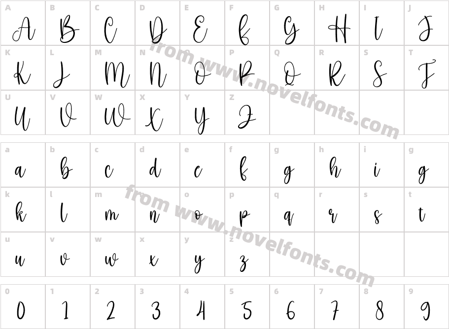 AutographyRegularCharacter Map