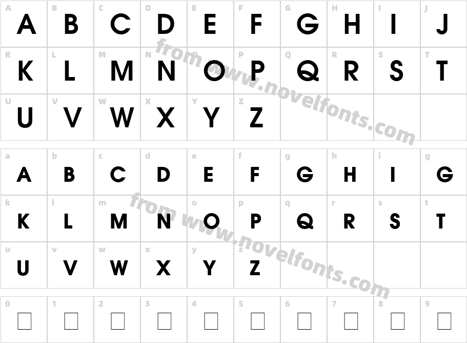 AvantGarde SCCharacter Map