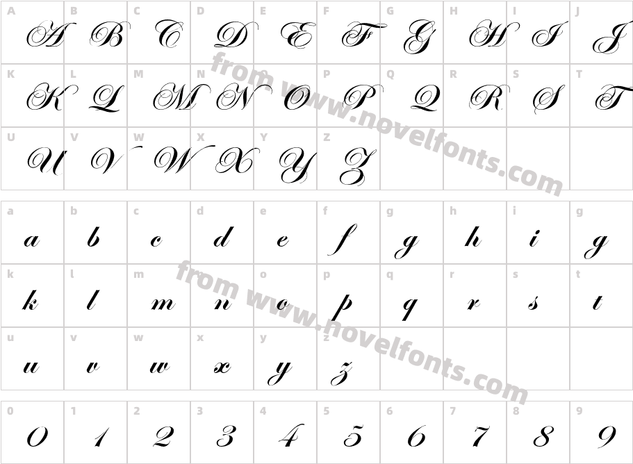 EdwardianScrITC-BoldCharacter Map