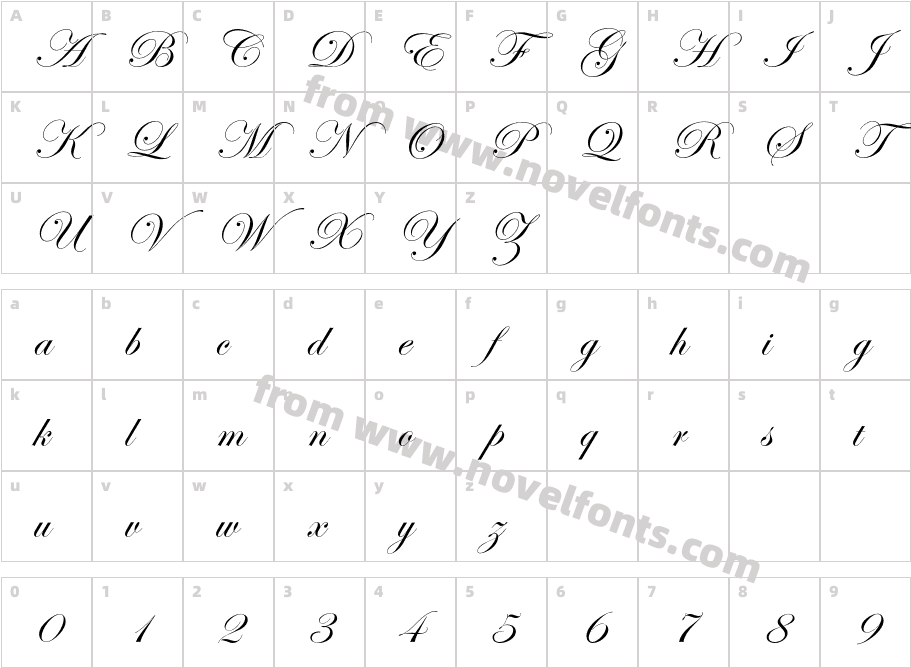 EdwardianScrITC-ReguAlteCharacter Map