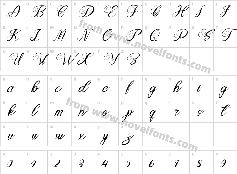 Ayatts ItalicCharacter Map