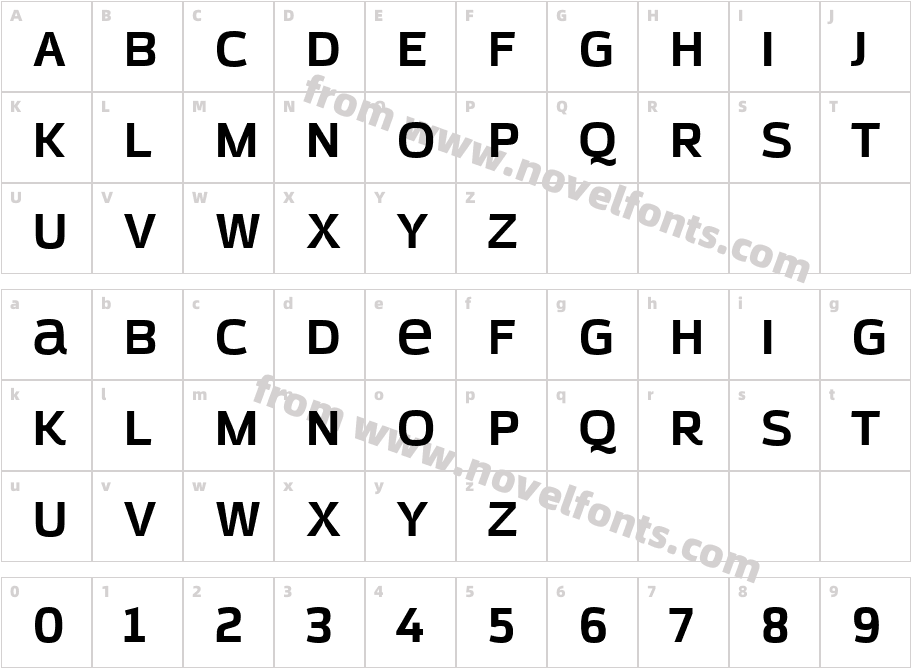 AzoftSans-BoldCharacter Map