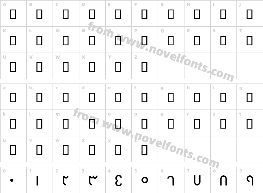 B HelalCharacter Map