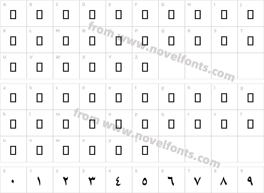 B Lotus BoldCharacter Map