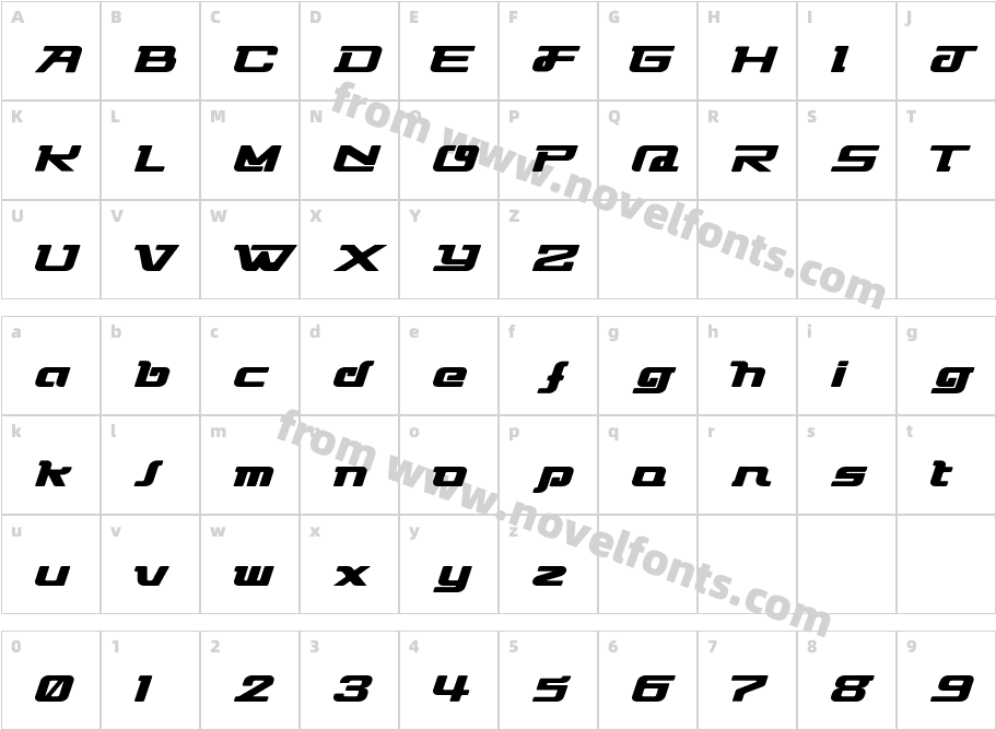 Ef4000ccCharacter Map