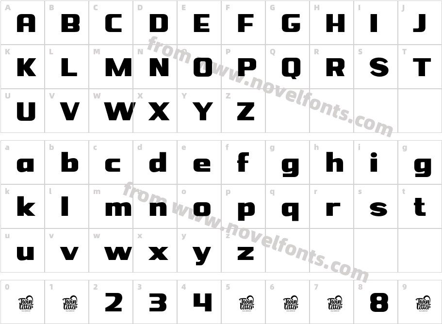 BEJITA-BoldCharacter Map