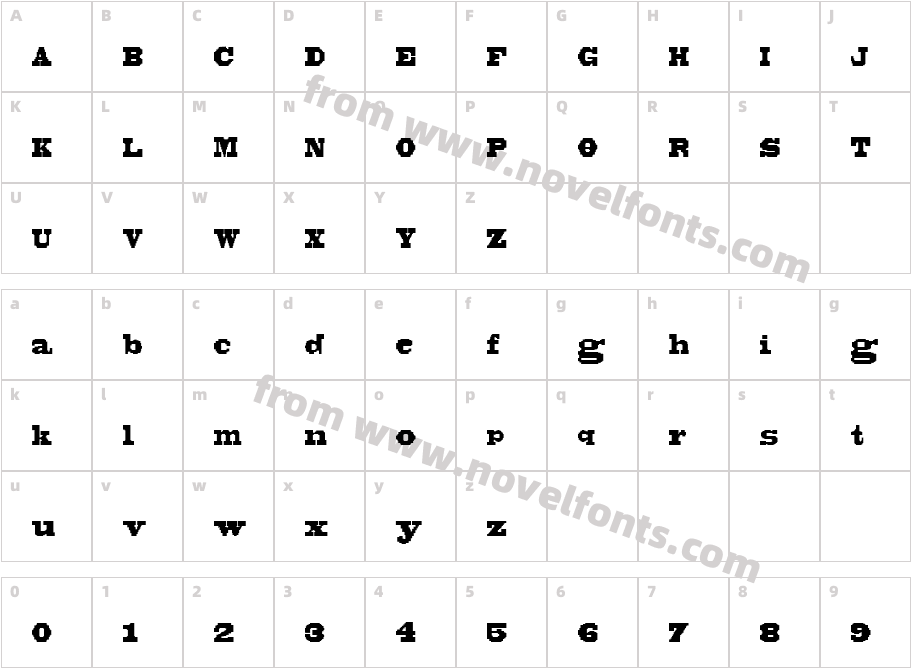 BLACKBONSAI1.0Character Map