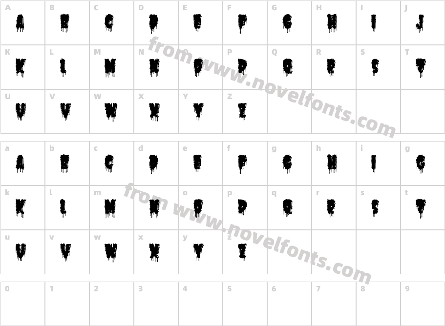 BLOODROPS PERSONAL USECharacter Map