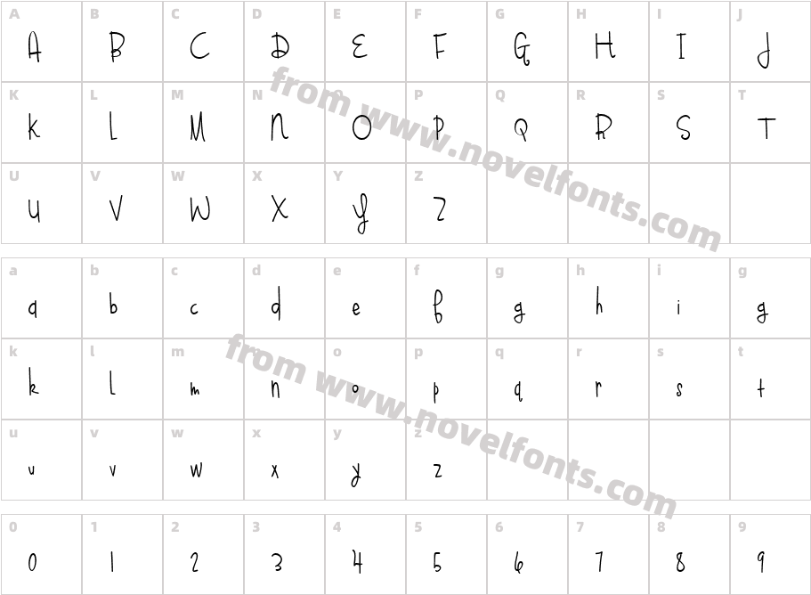 BMDBlueberryOatmeal-BoldCharacter Map