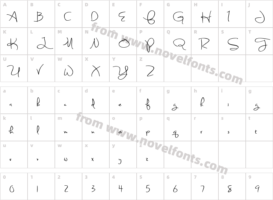 BMDSweetlyBroken-SemiBoldCharacter Map