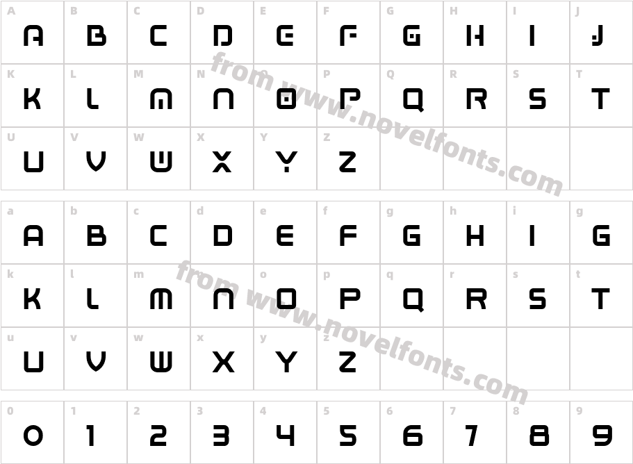 BOXIGENCharacter Map