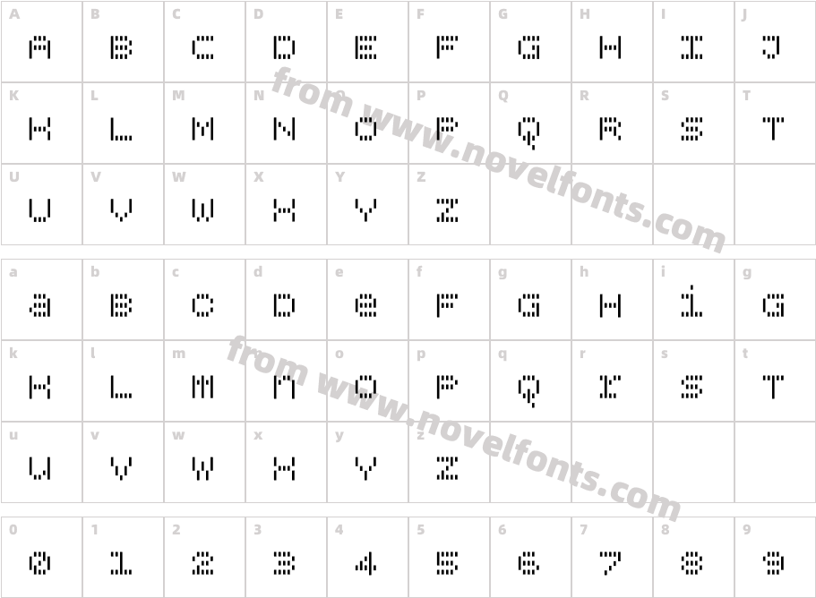 BPdotsUnicaseVerticalCharacter Map