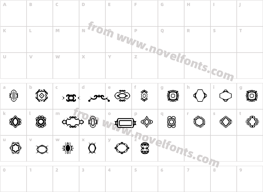 BR FramesCharacter Map