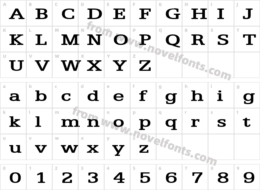 Eggo Extended BoldCharacter Map