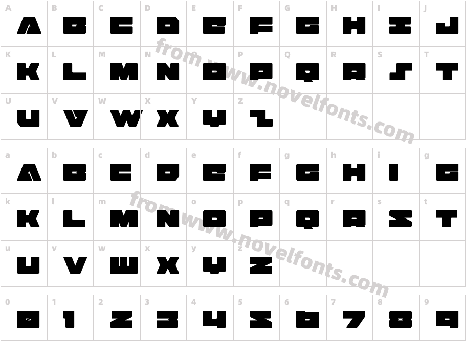 BadAxeCondensedCharacter Map