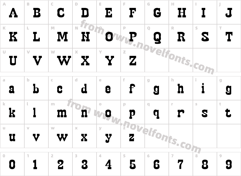 Egipet BoldCharacter Map