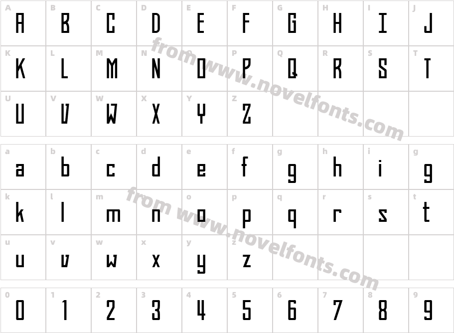 BahnPro-MediumCharacter Map