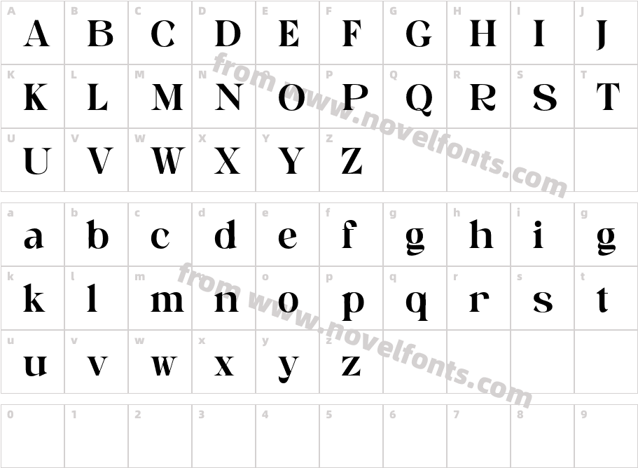 BalenySerifFree-RegularCharacter Map