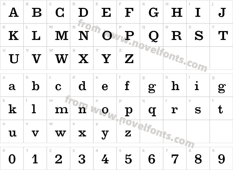 Egyptian MT Std ExtendedCharacter Map