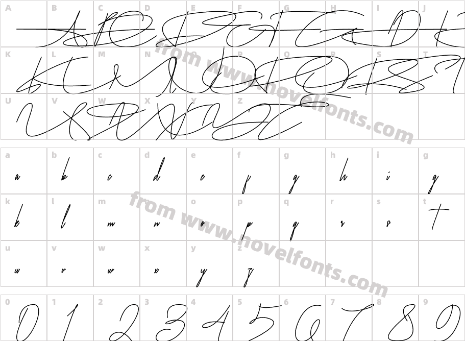 Balhemson Slant SlantCharacter Map