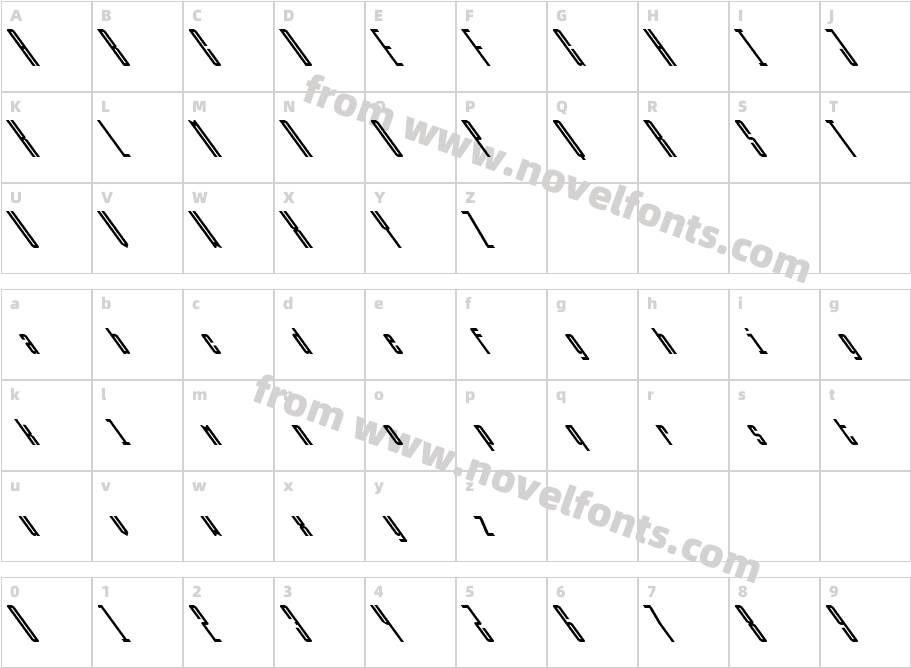 Ballbase-MegaUltraBackslantedCharacter Map