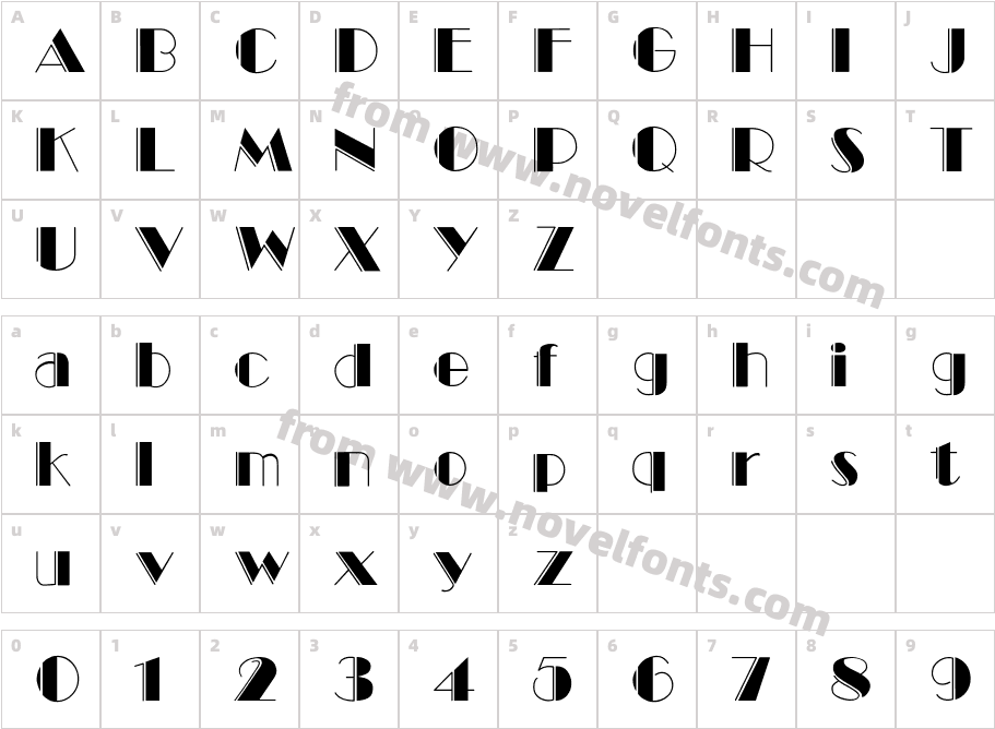 BalletEngravedCharacter Map